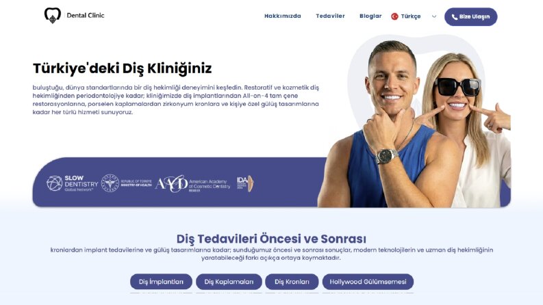 Örnek Diş Kliniği WebSitesi