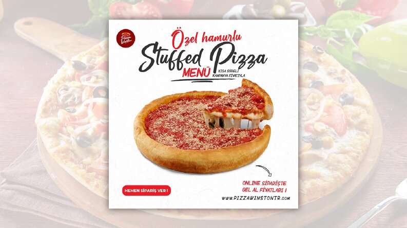 Pizza Winston İçin Sosyal Medya Tasarımı