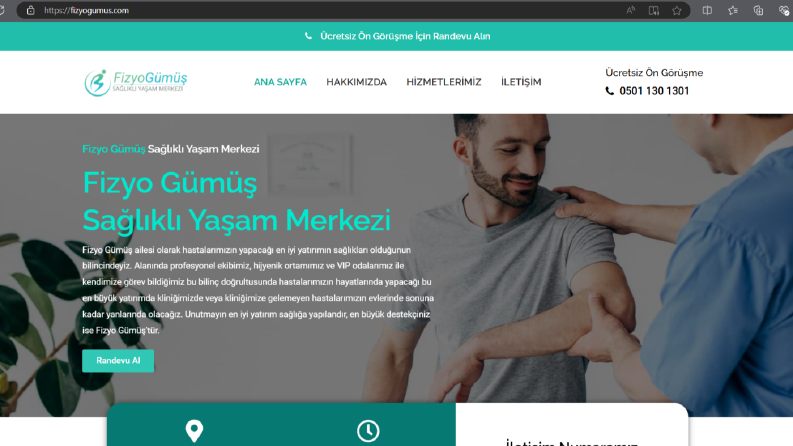 Fizyogümüş: Etkileşimli ve Kullanıcı Dostu Web Sitesi