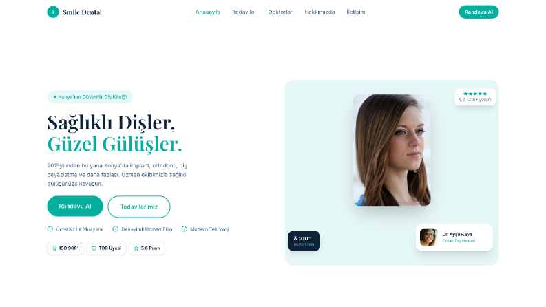 Diş Kliniği Web Sitesi