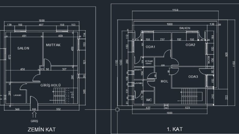 mimari kat planı tasarımı