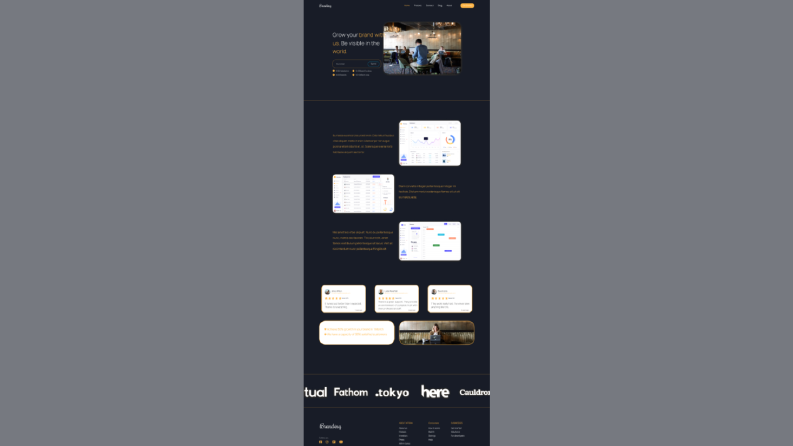 Konsept olarak çalıştığım tek sayfalık web site tasarımı