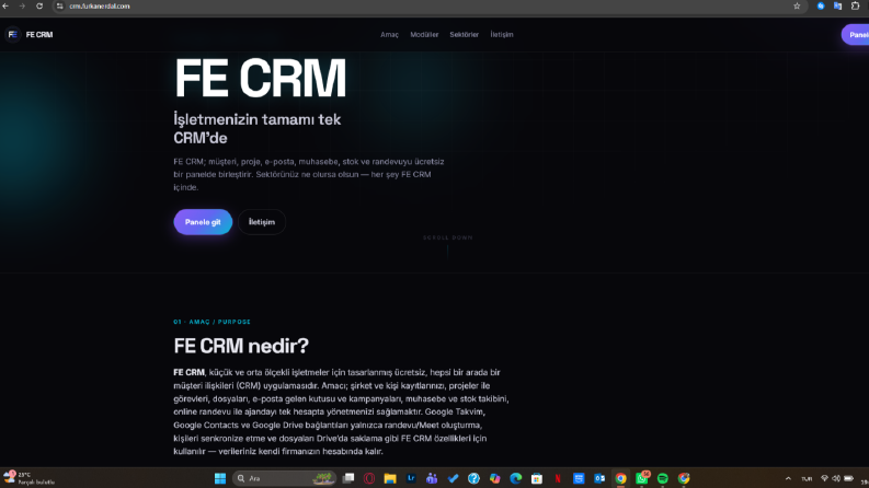 Özelleştirilebilir ERP/CRM Uygulaması