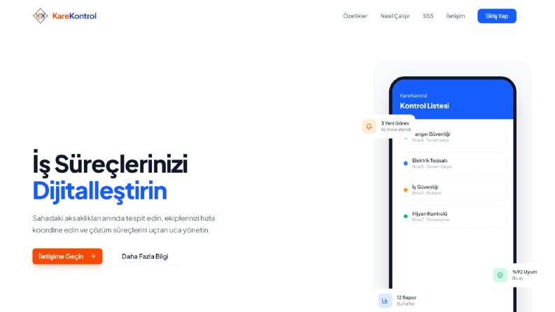 KareKontrol – İş Takip & Yönetim Uygulaması (Mobil + Web)