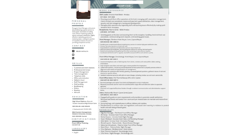 Profesyonel CV Hazırlandı