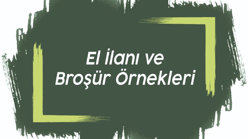 Broşür ve Afiş