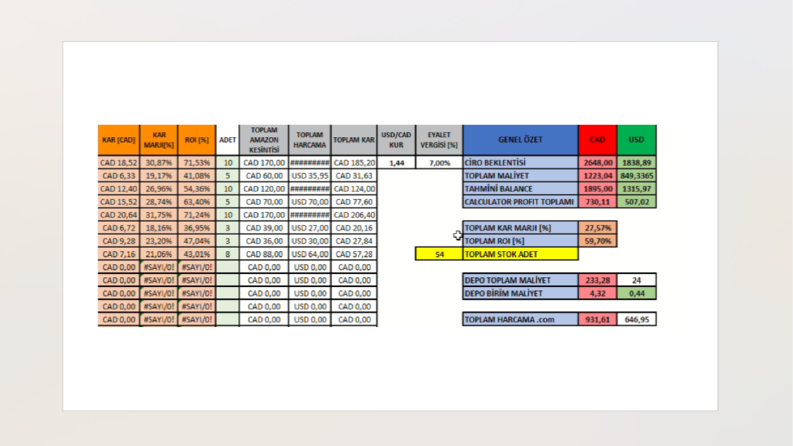 TOPLAM ROI % 59