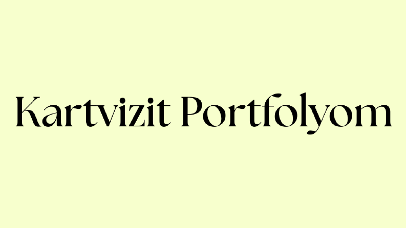 Örnek Kartvizit Portfolyom