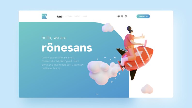 Rönesans yazılım - Web sitesi landing page tasarımı