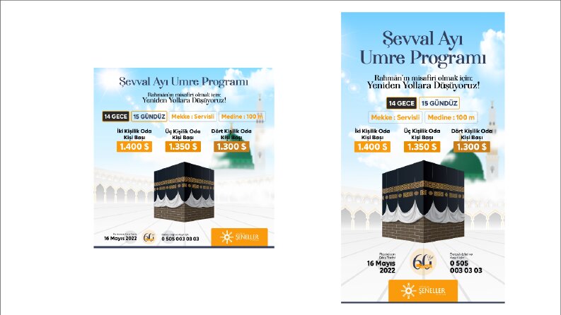 Şeneller Turizm Sosyal Medya Post Tasarımı