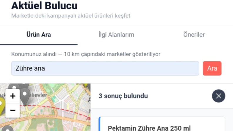 Aktüel Ürün Bulucu