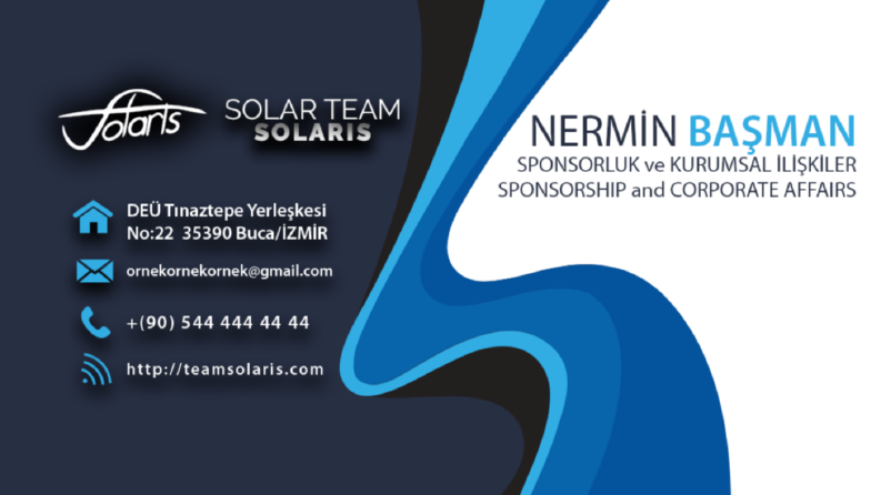 Solar Team Solaris Kurumsal Kartvizit