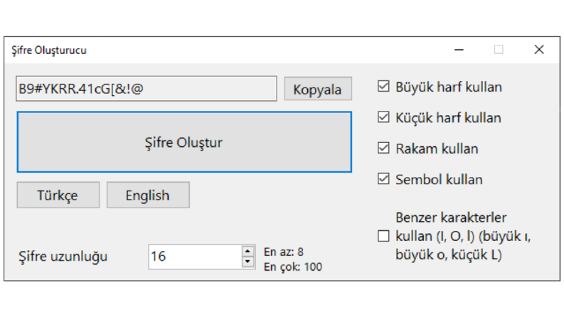 Şifre Oluşturucu