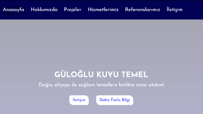 Güloğlu Kuyu Temel - Kurumsal Website