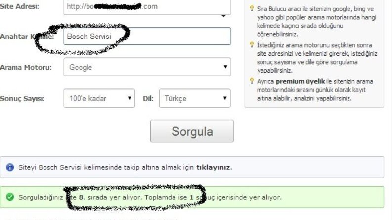 Servis Google Yükselimi SEO