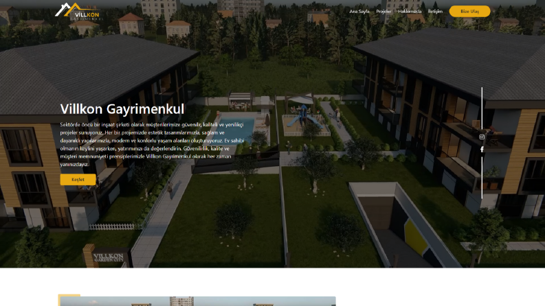 Villkon Gayrimenkul Web Sitesi