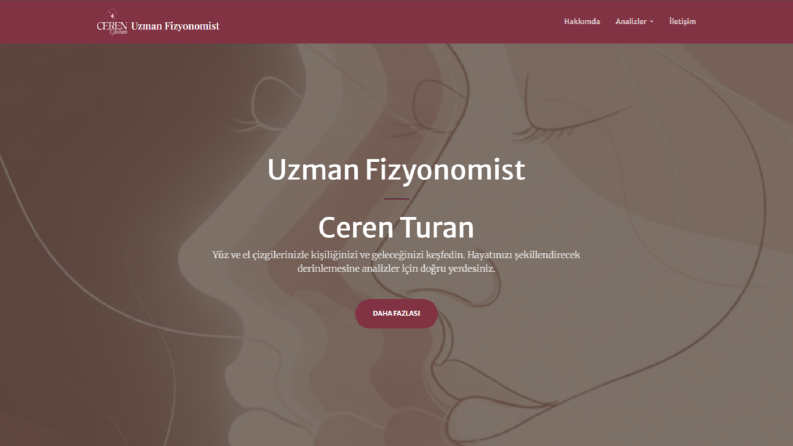 Ceren Turan Fizyonomi - Web Sitesi