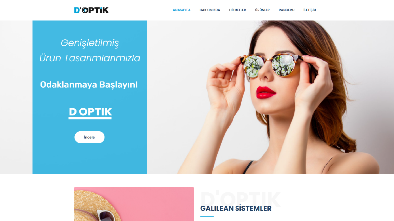 D'Optik Kurumsal Web Sitesi