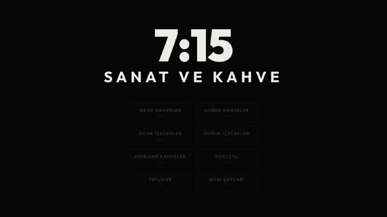 Kafe için Dijital Menü ve Yönetim Paneli