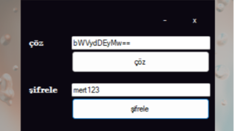 C# ile basecode64 şifreleme uygulaması