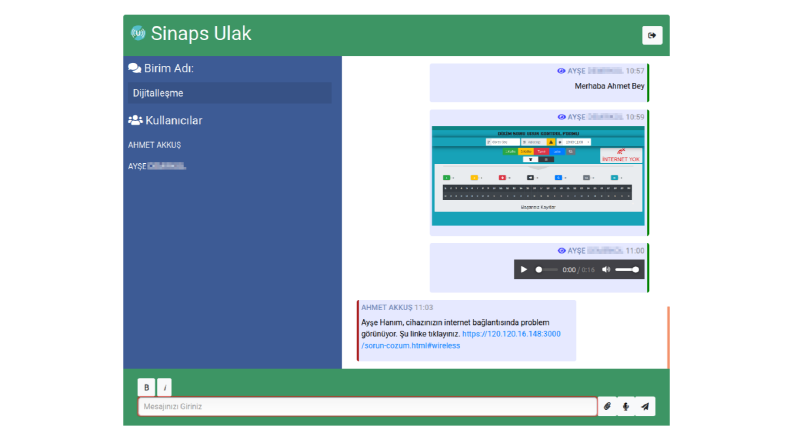 Web Uygulaması: Ulak-Anlık Mesajlaşma Yazılımı