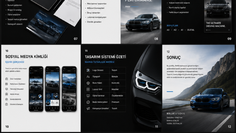 Bmw markasına ait bir afiş tasarımım