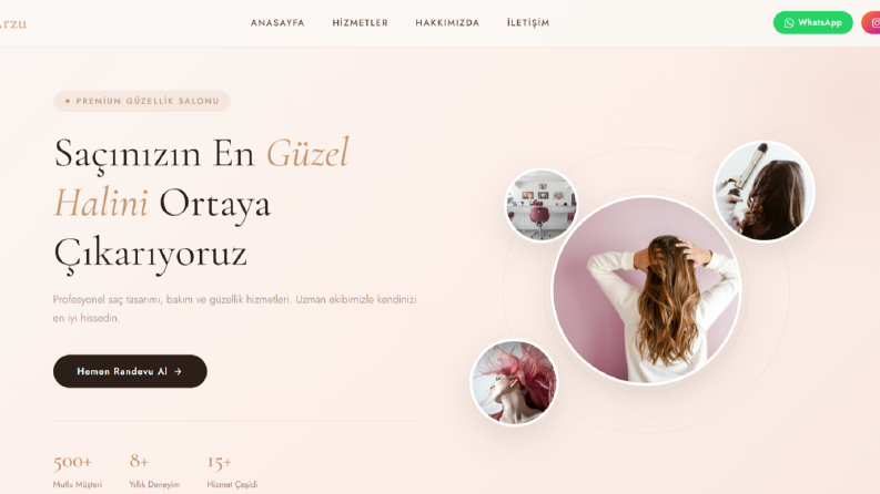 Salon Arzu - Web Site Tasarımı