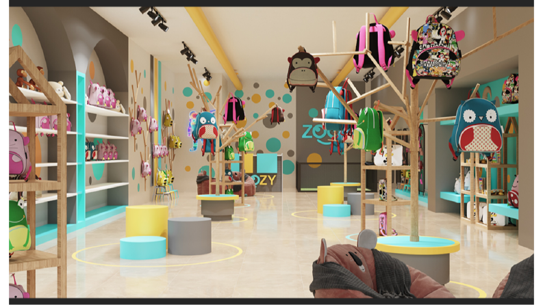 İstanbul Zoozy Toyz içmimari tasarım ve görselleştirme 