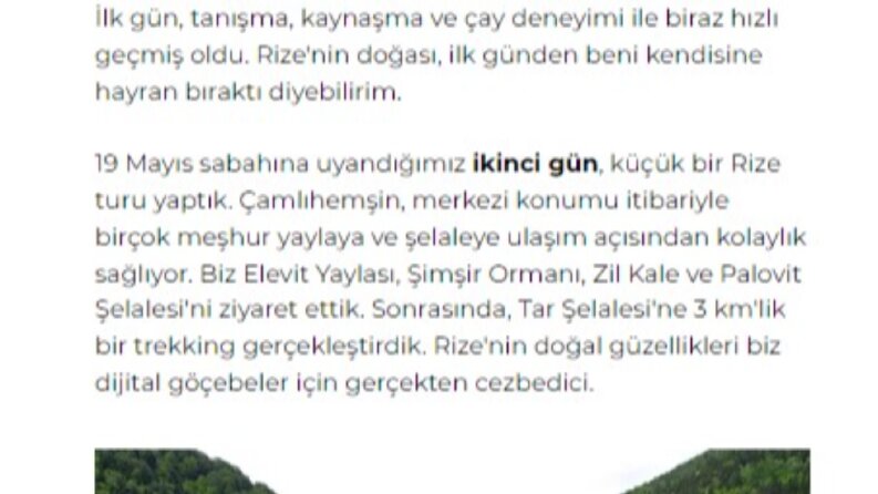 Seyahat Blog İçeriği