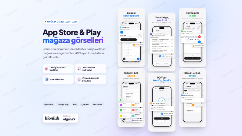 Belge Tarama Uygulaması – Mağaza Görselleri & ASO