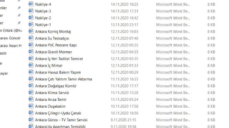Web sitesi içeriği