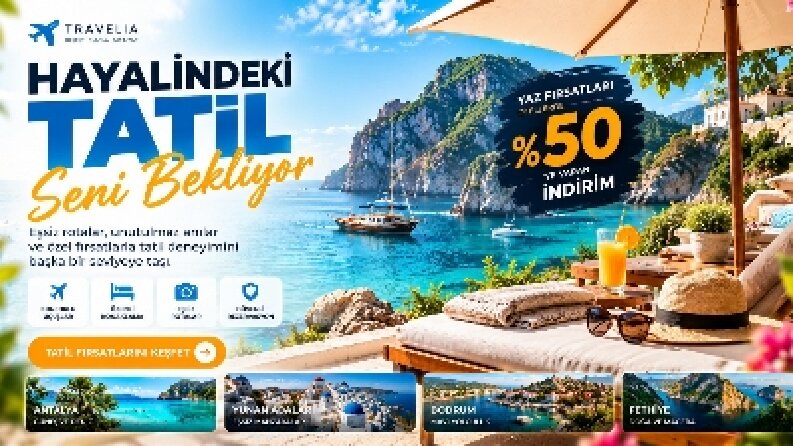 Tatil firması için reklam tasarımı