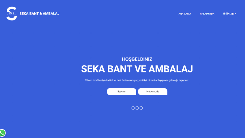 Bir şirkete yaptığım web sitesi