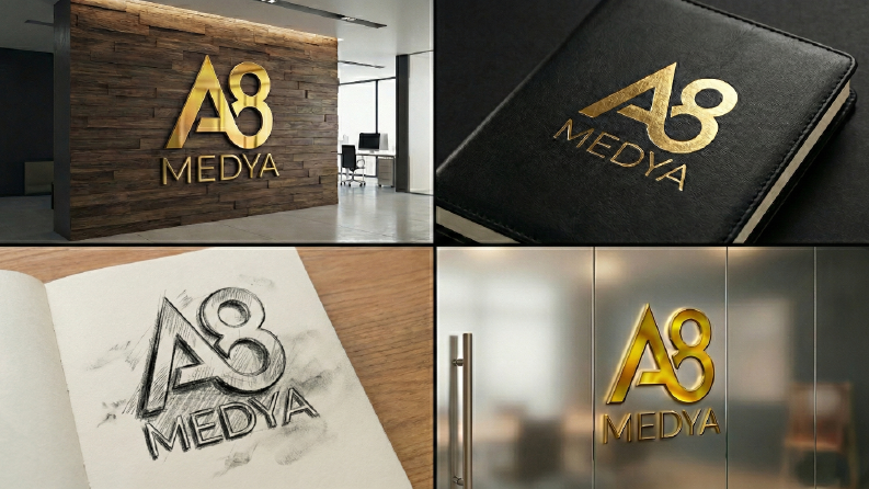 A8 Medya - Monogram Logo Tasarımı
