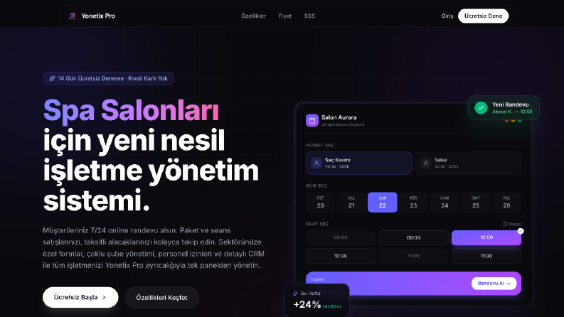 Çoklu Şubeli SaaS Randevu ve CRM Yönetim Paneli