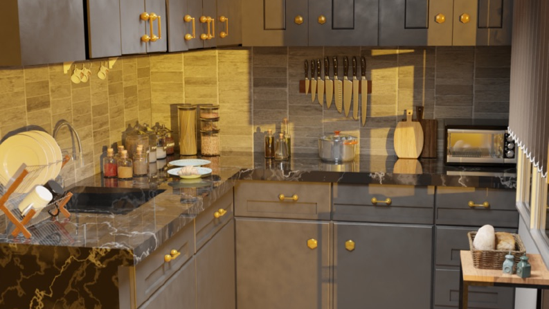 Blender 3D ile iç mekan tasarımı yapıyorum