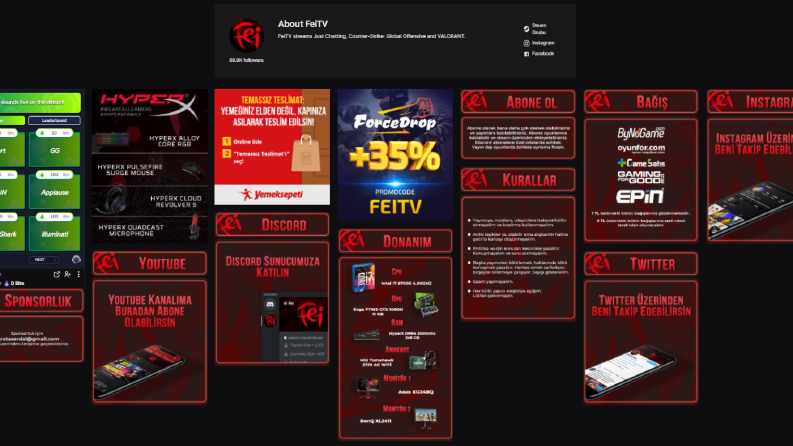 Twitch Kanal Panelleri