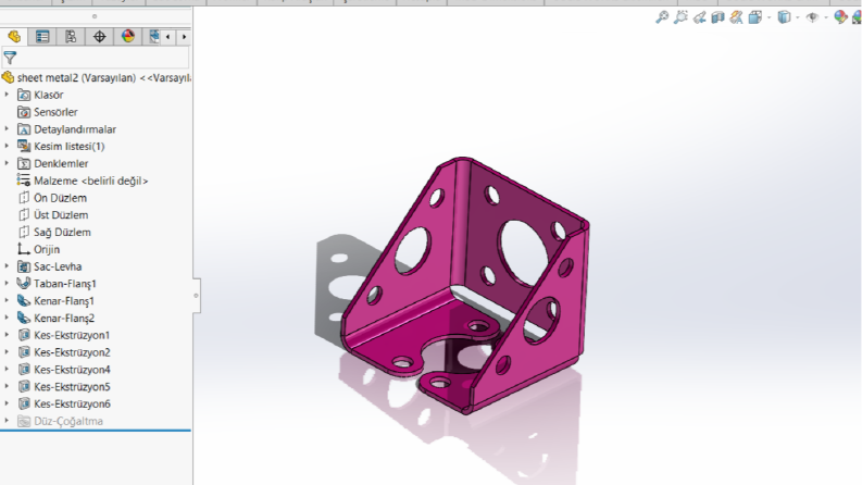 Sac Levha Tasarımı (Solidworks)