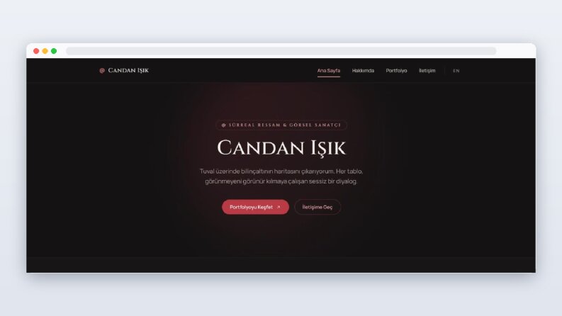 Ressam Portfolyo & Galeri Sitesi - Next.js