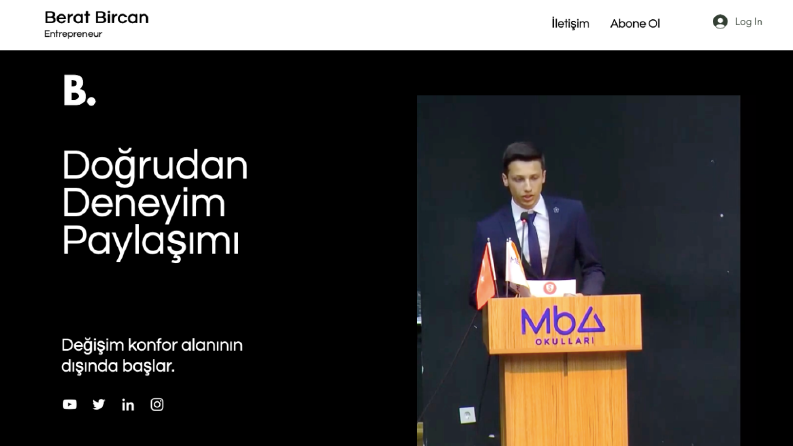 BeratBircan kişisel websitesi tasarımı