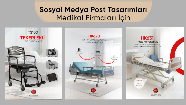 Sosyal medya post tasarımları medikal firmaları için.