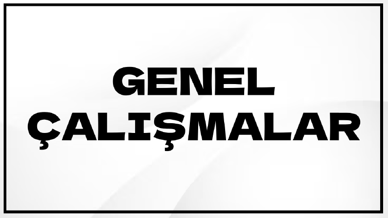 Genel Çalışmalar