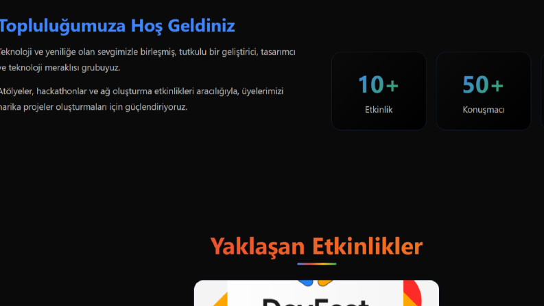 GDG Adana — Topluluk Odaklı, Modern Web Deneyimi