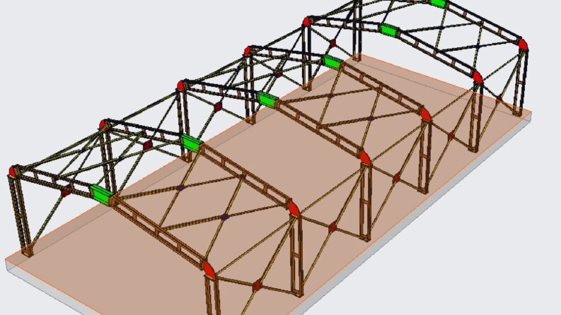 40x20 m çadır için çelik konstrüksiyon