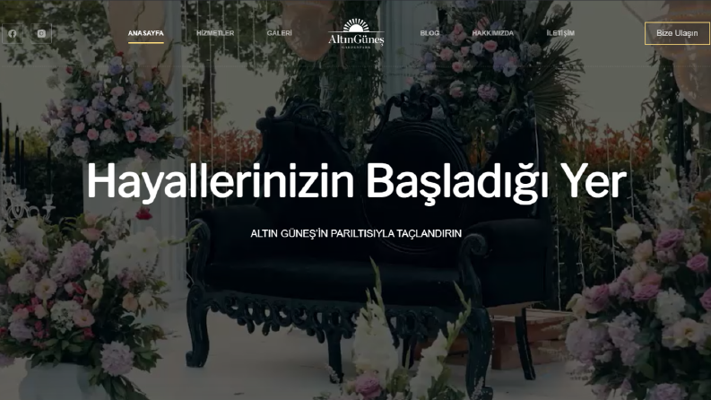 Davetleriniz için Web Site