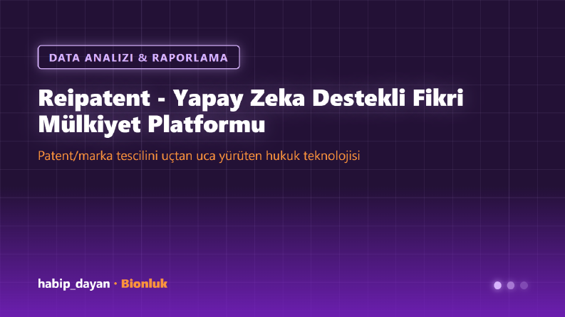 Reipatent - Yapay Zeka Destekli Fikri Mülkiyet Platformu