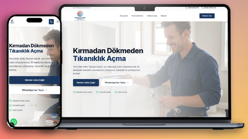 Next.js Tasarım Odaklı Tek Sayfa Kurumsal Web Sitesi 