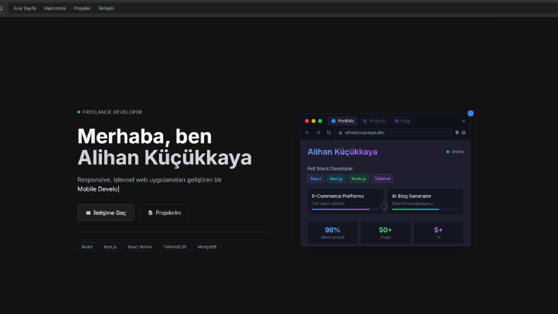 Alihan Küçükkaya - Web Developer Portfolio