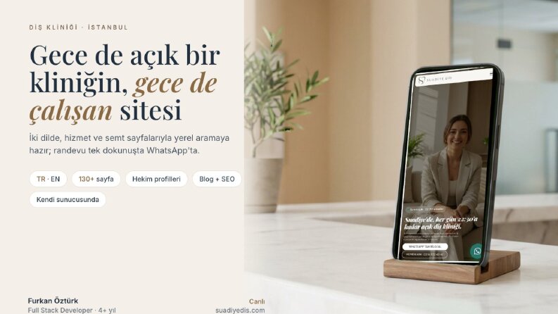Suadiye Diş — Çok Dilli Klinik Web Sitesi (Next.js)