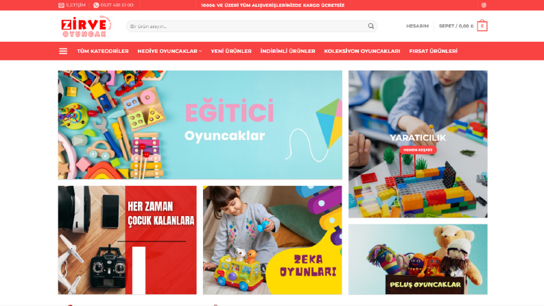 Zirve Oyuncak E-Ticaret Sitesi Kurulumu ve Yönetimi